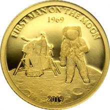 Zlatá mince První člověk na Měsíci 2019 Proof