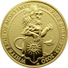 Zlatá investiční mince The Queen´s Beasts The White Lion 1/4 Oz 2020