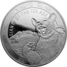 Strieborná investičná minca 1 Kg Obri doby ľadovej - Medveď jaskynný 2020