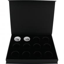Luxusná sada v čiernej krabičke 2 strieborné mince 1 Oz Lunárna séria III. 2020 - 2031
