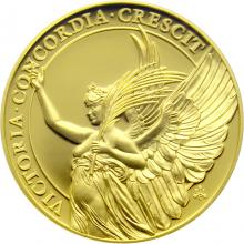 Zlatá mince Ctnosti královny - Vítězství 1 Oz 2021 Proof