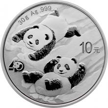 Stříbrná investiční mince Panda 30g 2022