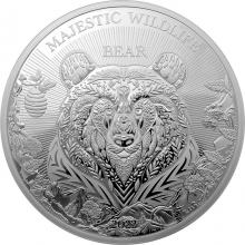 Stříbrná mince 1 kg Majestátní divoká zvěř - Medvěd 2022 Proof