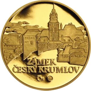 Zámek Český Krumlov zlatá čtvrtuncová medaile 2010 Proof