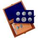 Sada 6 stříbrných pamětních mincí roku 2014 v dřevěné krabičce Standard