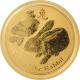 Zlatá investiční mince Year of the Rabbit Rok Králíka Lunární 1 Oz 2011