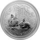 Stříbrná investiční mince Year of the Rabbit Rok Králíka Lunární 1 Oz 2011
