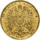 Zlatá mince Dvacetikoruna Františka Josefa I. Rakouská ražba 1897