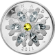 Strieborná minca Snehová vločka Topaz 2011 Proof (.9999)