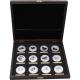 Luxusní sada 12 stříbrných mincí 1 Oz Lunární série II. 2008 - 2019