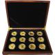 Luxusní sada 12 zlatých mincí 1 Oz Lunární série I. 1996 - 2007
