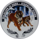 Stříbrná mince kolorovaný Sibiřský Tygr Wildlife in Need 1 Oz 2012 Proof