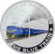 Strieborná kolorovaná minca The Blue Train History of Railroads 2011 Proof