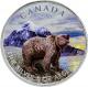 Strieborná kolorovaná minca Grizzly Canadian Wildlife 1 Oz 2011 Štandard