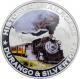 Stříbrná mince kolorovaný Durango a Silverton History of Railroads 2011 Proof