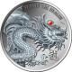 Strieborná minca 2 Oz Red Fire Dragon Rok Draka 2012 Rubín Proof