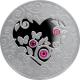 Stříbrná mince My Heart s krystaly 2010 Proof