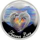 Stříbrná mince kolorovaná Láska Navždy 2013 Proof