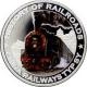 Stříbrná mince kolorovaný China Railways Typ SY History of Railroads 2011 Proof