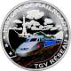 Stříbrná mince kolorovaný TGV Reseau History of Railroads 2011 Proof