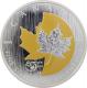 Stříbrná mince pozlacený 5 Oz Maple Leaf 25. výročí 2013 Proof (.9999)