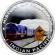 Stříbrná mince kolorovaný Indian Pacific History of Railroads 2011 Proof
