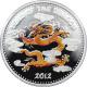 Stříbrná mince kolorovaný Year of the Dragon Rok Draka 2012 Laos Proof