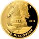 Zlatá minca HMS Discovery - Tall Ships Legacy 2016 Proof