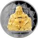 Strieborná pozlatená minca 2 Oz Smejúci sa Buddha 2017 Proof
