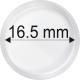 Plastové kapsle na mince o průměru 16,5 mm - 10 ks