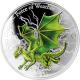 Stříbrná mince 3 Oz Green Dragon - Force of Weather 2017 Proof