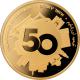 Zlatá mince Sjednocení Jeruzaléma 50. výročí 10 NIS Izrael 2017 Proof