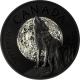 Stříbrná pokovená mince Vyjící vlk 1 Oz Nocturnal by Nature 2018 Proof