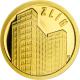 Zlatá mince Zlín - Baťův mrakodrap 2018 Proof