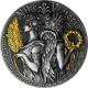Strieborná pozlátená minca Bohyne: Niké a Viktoria 2 Oz High Relief 2018 Antique Štandard