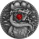 Stříbrná mince 2 Oz Draci - čínský drak 2018 korál Antique Standard