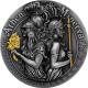Strieborná pozlátená minca Bohyne: Athena a Minerva 2 Oz High Relief 2019 Antique Štandard