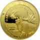 Zlatá investiční mince Obři doby ledové - Jelen obrovský 1 Oz 2019