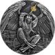 Stříbrná pozlacená mince Bohové hněvu - Horus 2 Oz High Relief 2020 Antique Standard