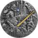 Strieborná pozlátená minca Zaklínač - Posledné želanie 2 Oz High Relief 2019 Antique Standard