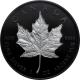 Strieborná minca Maple Leaf - pokovená čiernym rhodiom 1 Oz - Incuse 2020