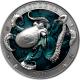 Strieborná minca 3 Oz Podmorský svet - Chobotnica 2021 Antique Standard
