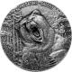 Strieborná minca 3 Oz Grizzly - Predators High Relief 2020 Antique Štandard