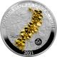 Strieborná minca Golden Flower Collection - zlatá 3D orchidea 1 Oz 2021 Proof