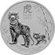 Stříbrná investiční mince Year of the Tiger Rok Tygra Lunární 1/2 Oz 2022