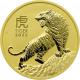Zlatá investiční mince Year of the Tiger Rok Tygra Lunární 10 Oz 2022