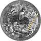 Strieborná pozlátená minca Assassins - Knights Templar 2 Oz High Relief 2021 Antique Standard