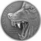 Strieborná minca 2 Oz Vlk North American Predators 2015 Antique Štandard