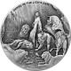 Strieborná minca 2 Oz Daniel v jame levovej Biblical Series 2016 Antique Štandard