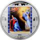Stříbrná mince 3 Oz Zvěstování Philippe de Champaigne 2014 Krystaly Proof